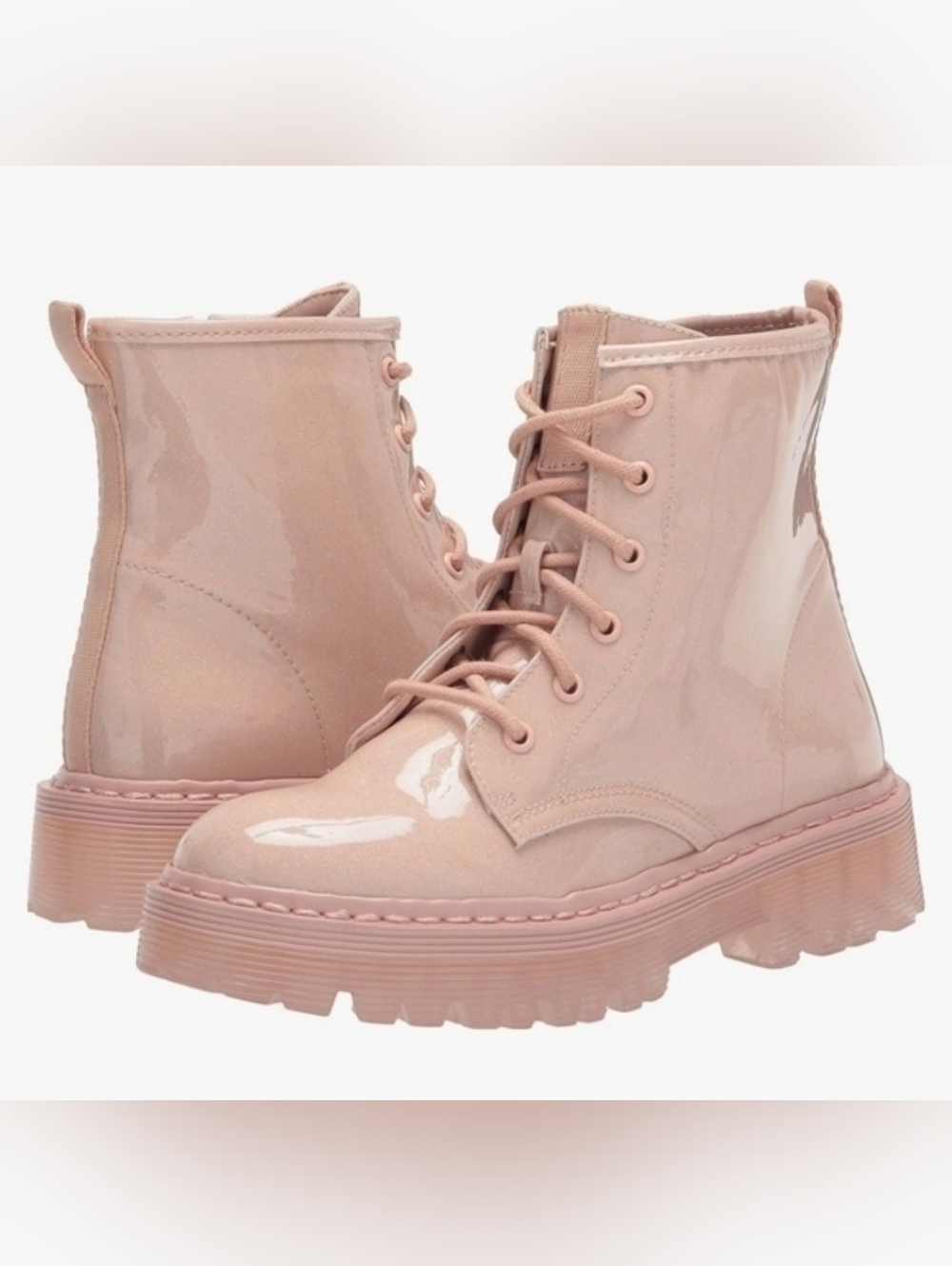 Steve Madden New without box GIRLS Dynasty pink shimmer boots